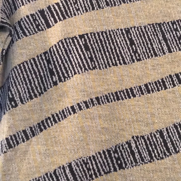 Lularoe Grey and Blue Striped Amelia - Picture 2 of 5